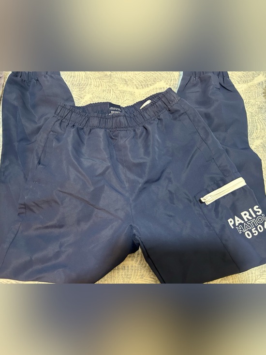 Parish Nation Other - Navy Kids Athletic Shorts with Paris Print and Zip Pocket